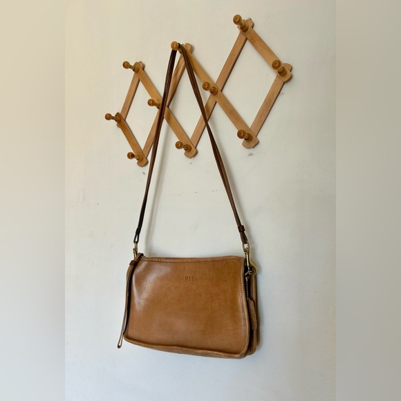 Vintage COACH Convertible Clutch Basic Bag | Tabac Leather with Monogram - Picture 2 of 9